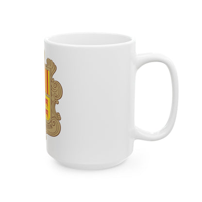 Coat of arms of Andorra - White Coffee Mug-The Sticker Space