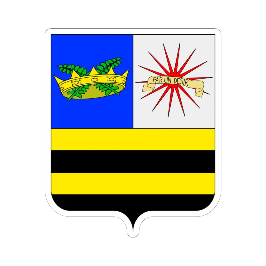 Coat of arms of Andrea Mantegna (Italy) (Coat of Arms) STICKER Vinyl Kiss-Cut Decal 6 Inch White - The Sticker Space