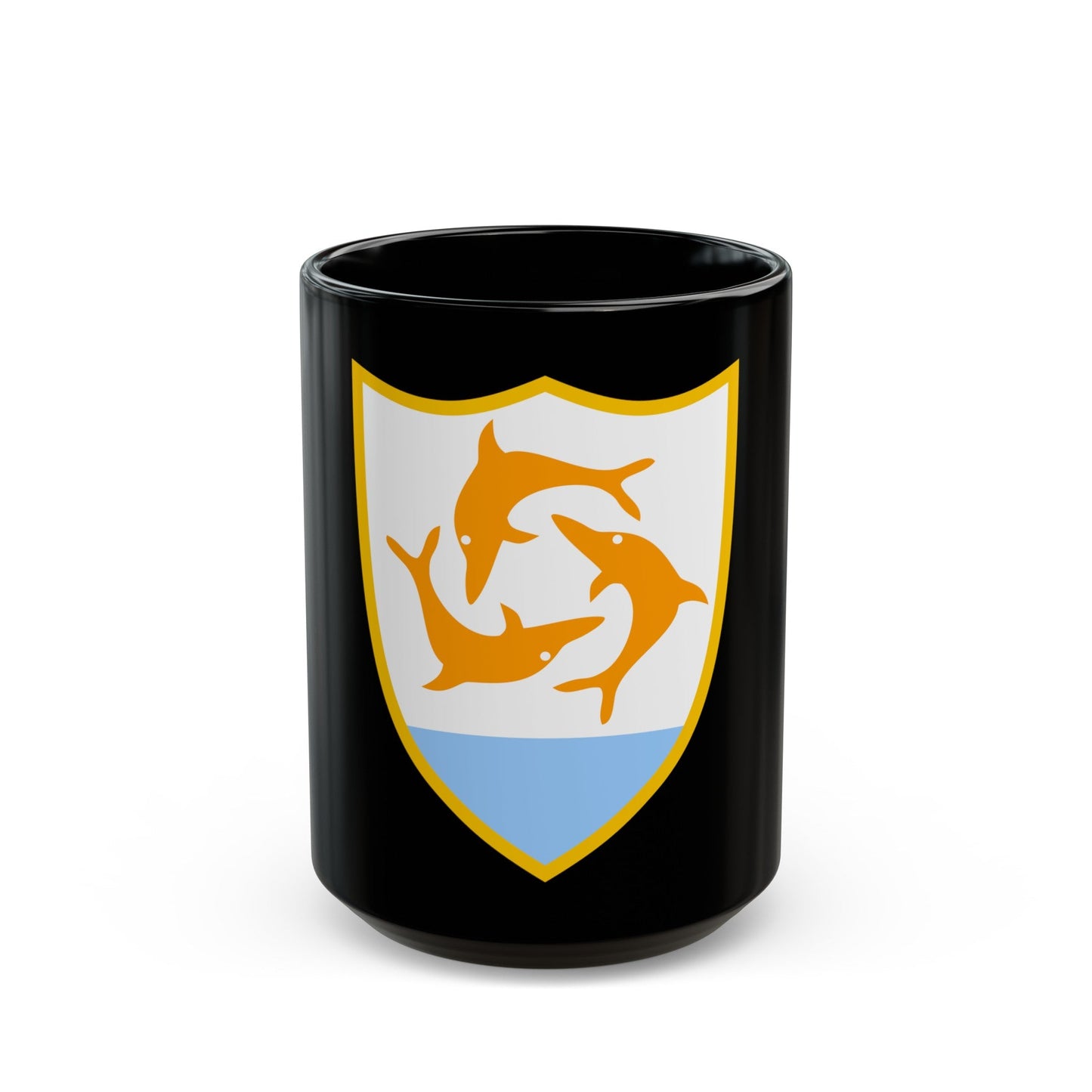 Coat of arms of Anguilla - Black Coffee Mug-15oz-The Sticker Space