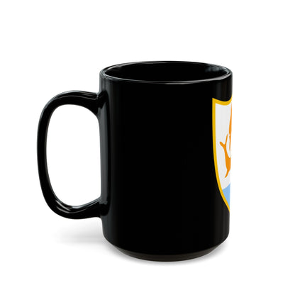 Coat of arms of Anguilla - Black Coffee Mug-The Sticker Space