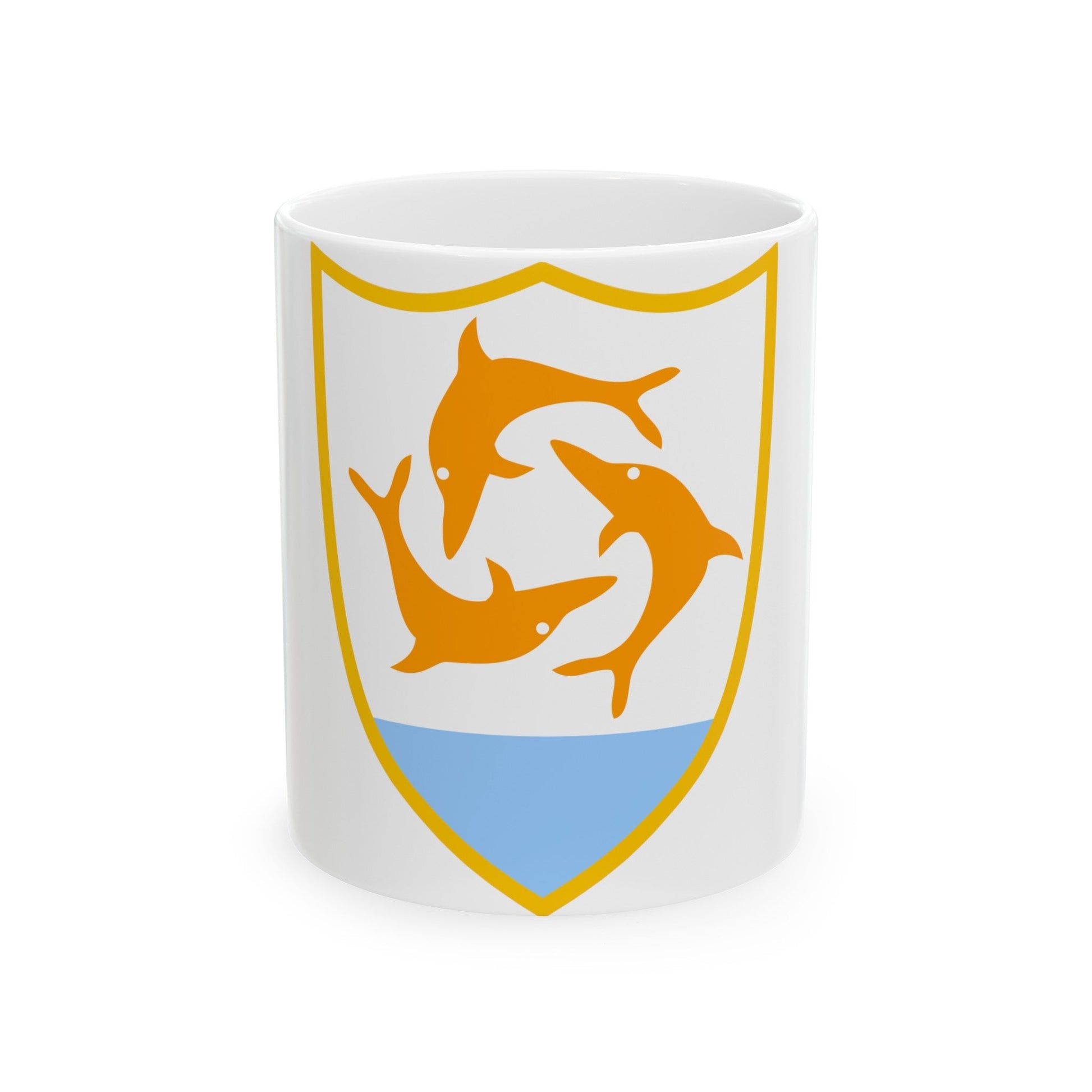 Coat of arms of Anguilla - White Coffee Mug-11oz-The Sticker Space