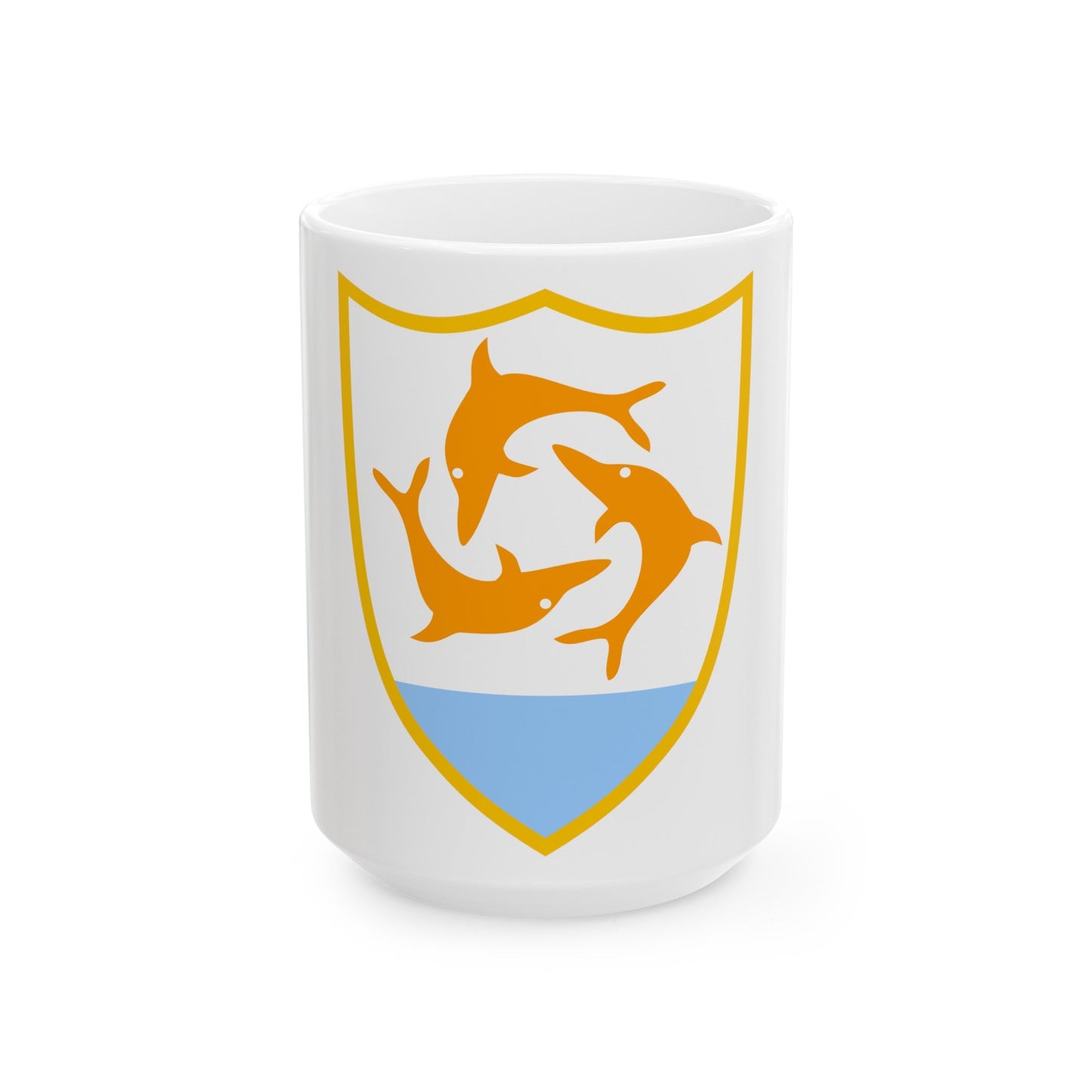 Coat of arms of Anguilla - White Coffee Mug-15oz-The Sticker Space