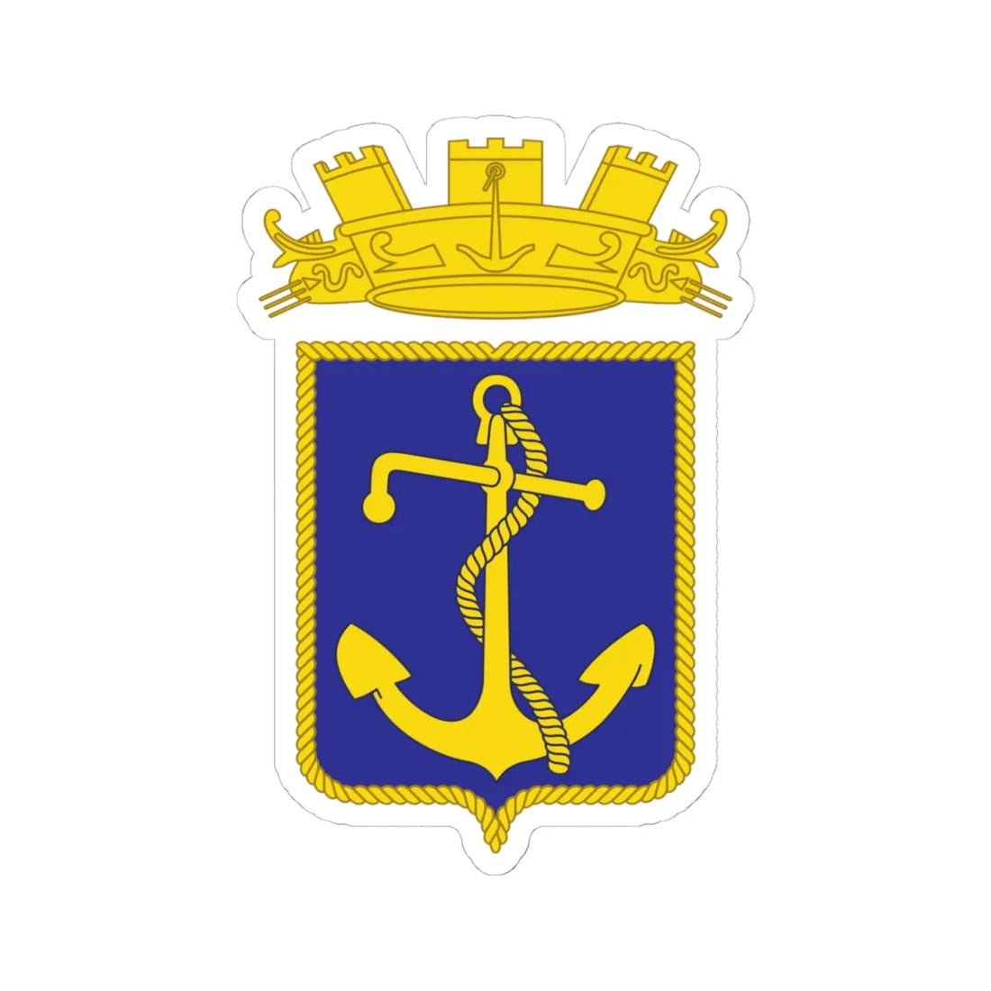 Coat of arms of ANMI (Italy) (Coat of Arms) STICKER Vinyl Kiss-Cut Decal 4 Inch White - The Sticker Space