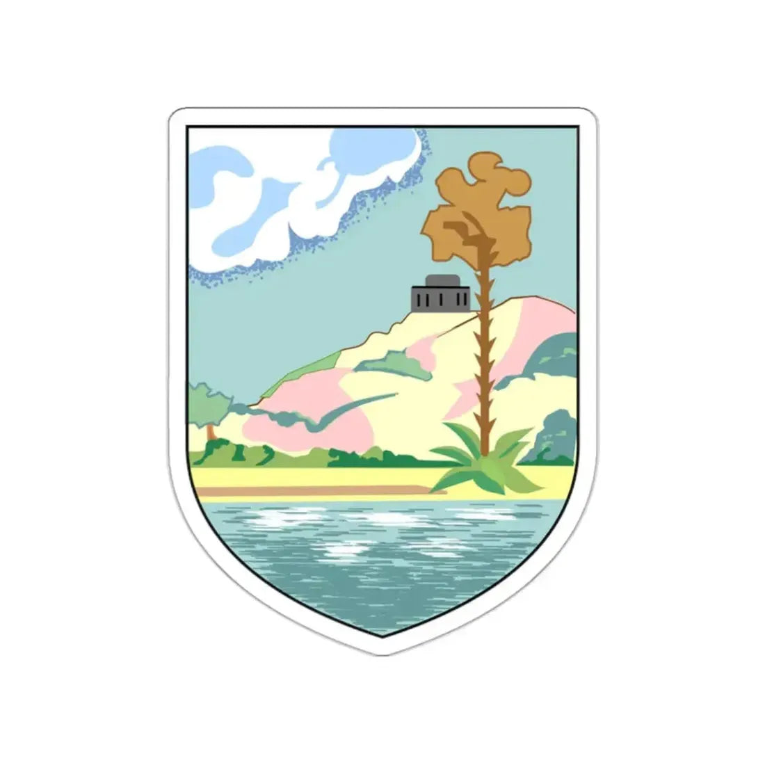 Coat of arms of Antigua and Barbuda (1956–1967) STICKER Vinyl Die-Cut Decal 2 Inch - The Sticker Space