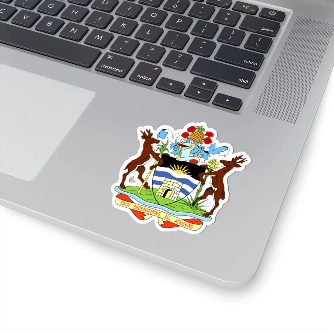 Coat of arms of Antigua and Barbuda (Antigua and Barbuda) (Coat of Arms) STICKER Vinyl Kiss-Cut Decal - The Sticker Space