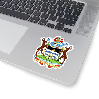 Coat of arms of Antigua and Barbuda (Antigua and Barbuda) (Coat of Arms) STICKER Vinyl Kiss-Cut Decal - The Sticker Space
