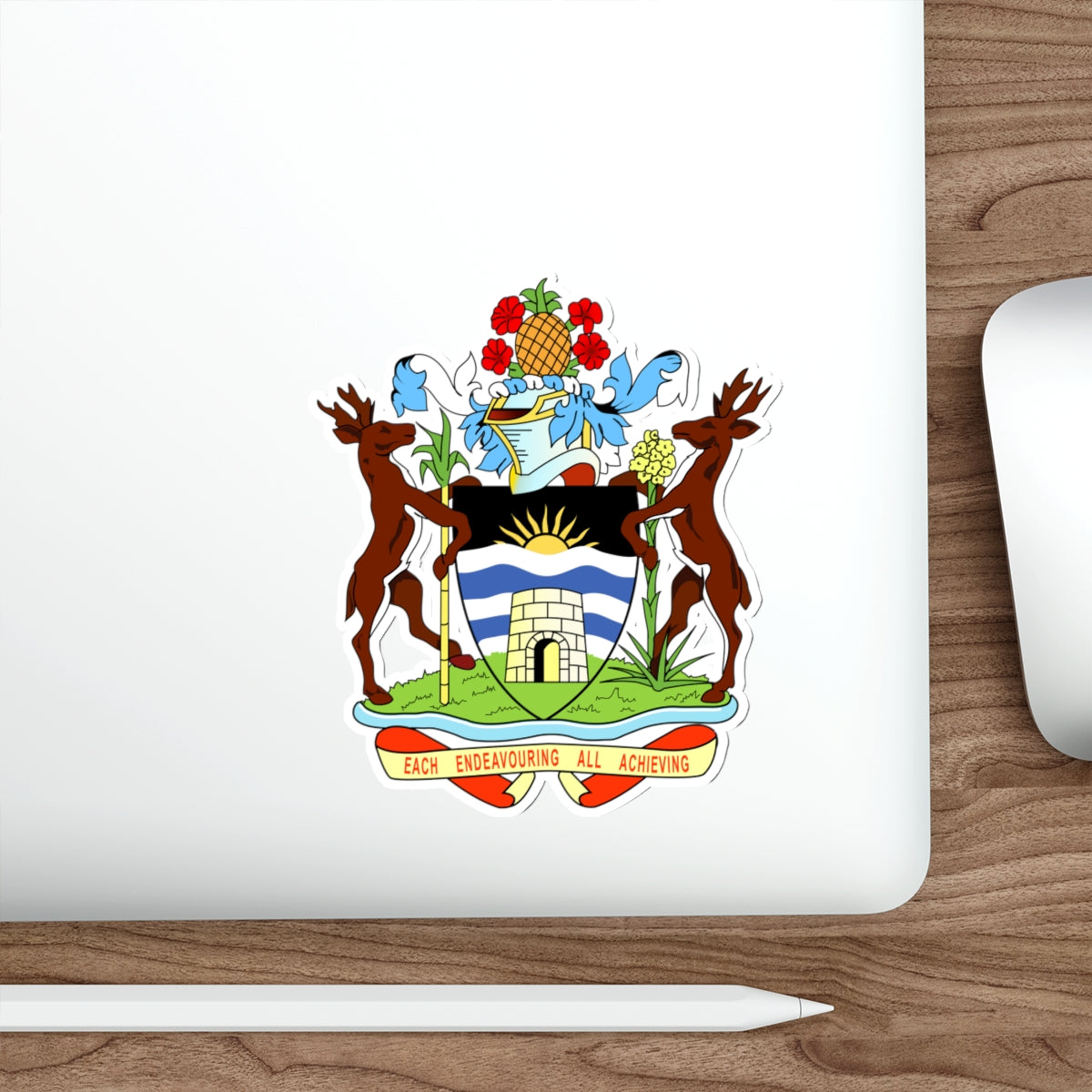 Coat of arms of Antigua and Barbuda STICKER Vinyl Die-Cut Decal-The Sticker Space