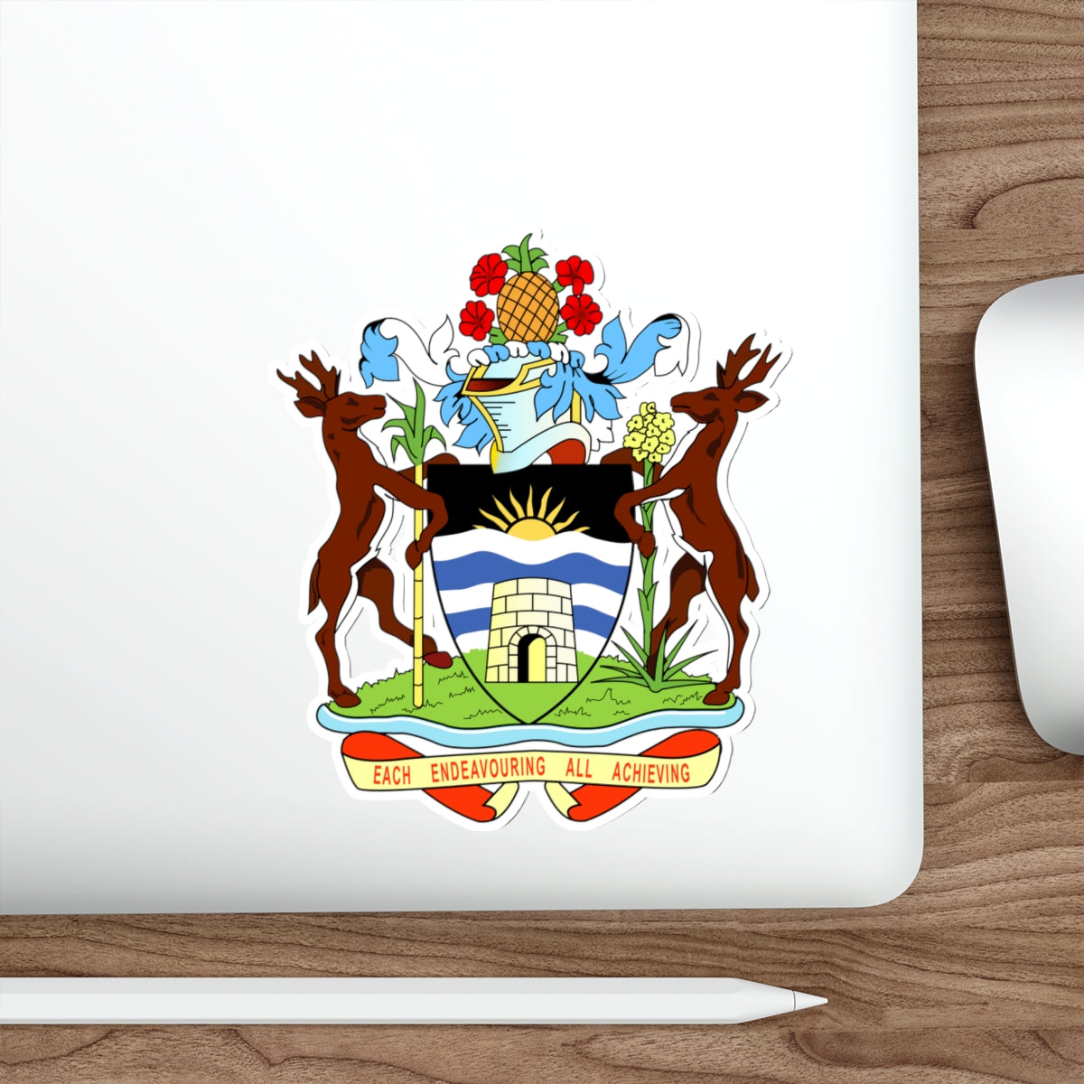 Coat of arms of Antigua and Barbuda STICKER Vinyl Die-Cut Decal-The Sticker Space