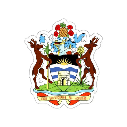 Coat of arms of Antigua and Barbuda STICKER Vinyl Die-Cut Decal - The Sticker Space