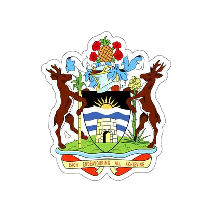 Coat of arms of Antigua and Barbuda STICKER Vinyl Die-Cut Decal - The Sticker Space
