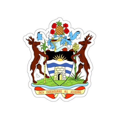 Coat of arms of Antigua and Barbuda STICKER Vinyl Die-Cut Decal-White-The Sticker Space