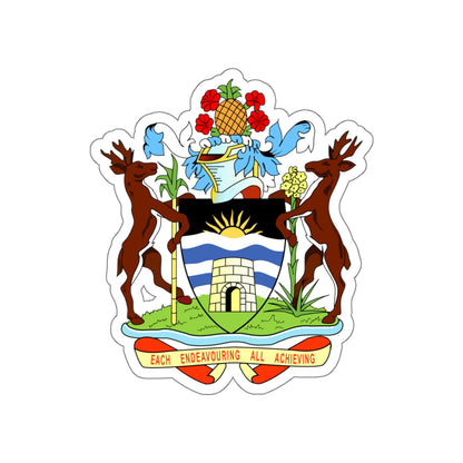 Coat of arms of Antigua and Barbuda STICKER Vinyl Die-Cut Decal-White-The Sticker Space