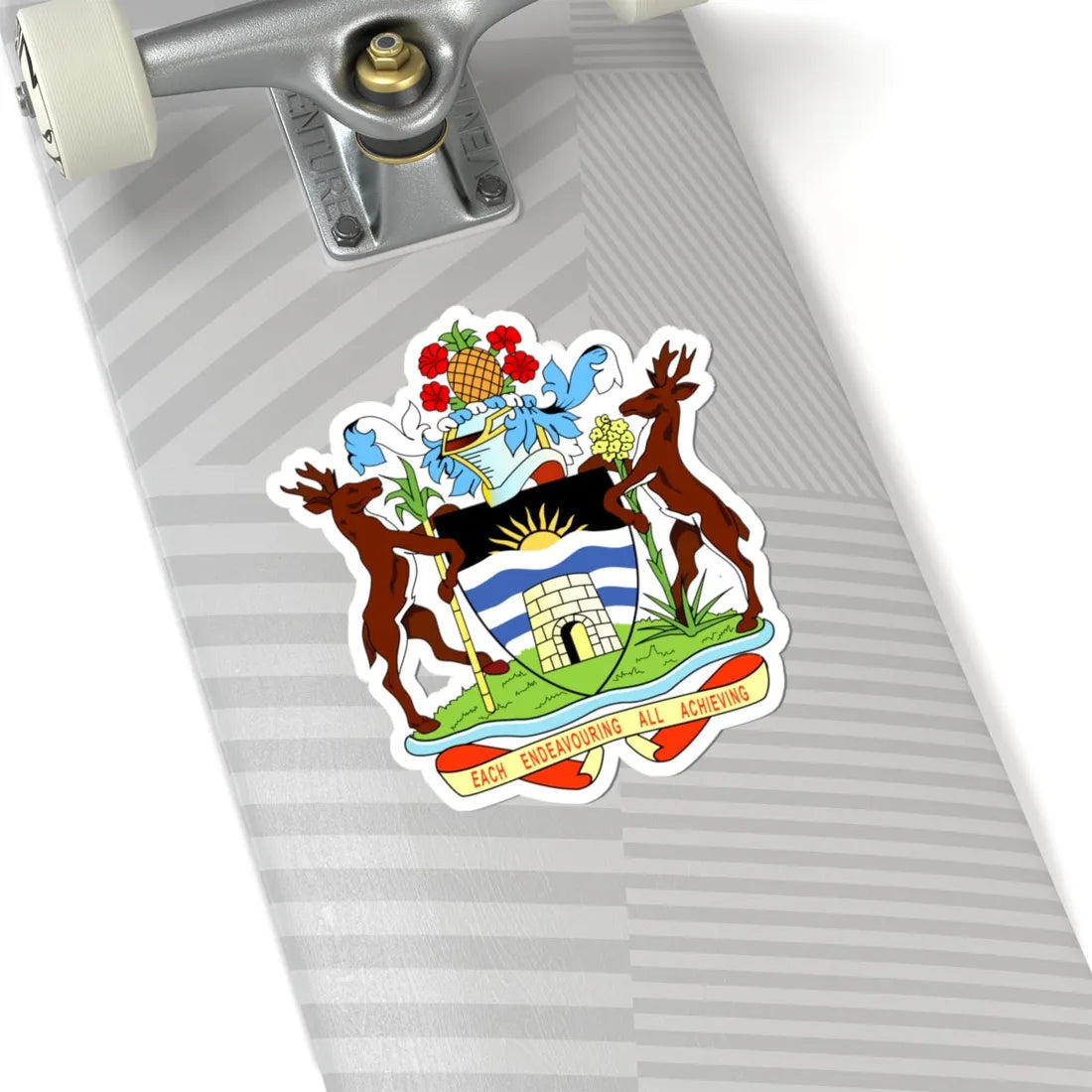 Coat of arms of Antigua and Barbuda - STICKER Vinyl Kiss-Cut Decal - The Sticker Space