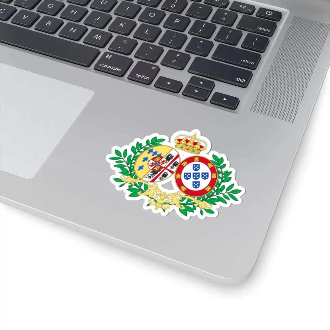Coat of Arms of Antonia of Braganza 1862-1959 (Portugal) (Coat of Arms) STICKER Vinyl Kiss-Cut Decal - The Sticker Space