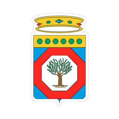 Coat of Arms of Apulia (Italy) (Coat of Arms) STICKER Vinyl Kiss-Cut Decal 4 Inch White - The Sticker Space