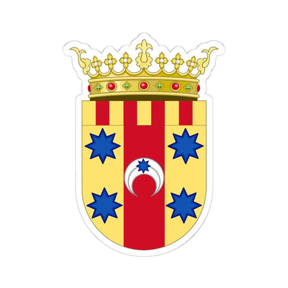 Coat of Arms of Aranda Comarca (Spain) (Coat of Arms) STICKER Vinyl Kiss-Cut Decal 6 Inch White - The Sticker Space