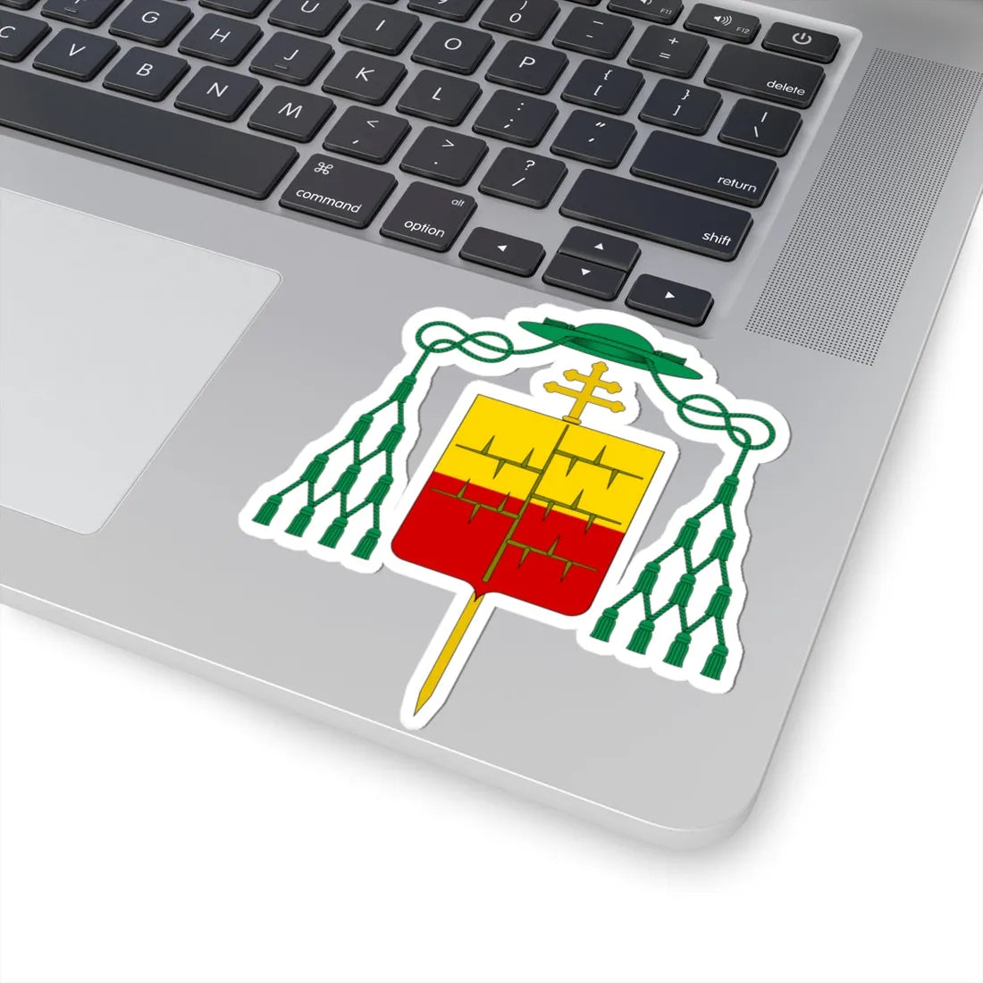 Coat of arms of Archbishop Malaspina Spino Secco (Italy) (Coat of Arms) STICKER Vinyl Kiss-Cut Decal - The Sticker Space