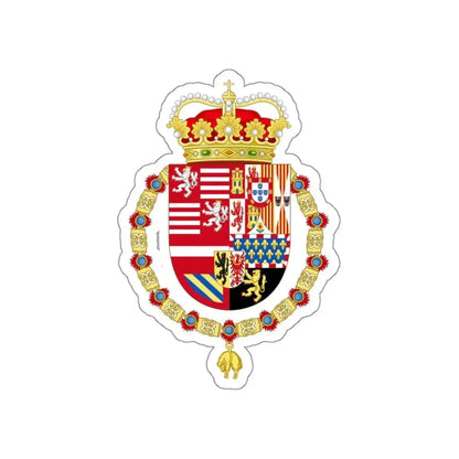Coat of Arms of Archduke Albert of Austria as Governor-Monarch of the Low Countries STICKER Vinyl Die-Cut Decal - The Sticker Space