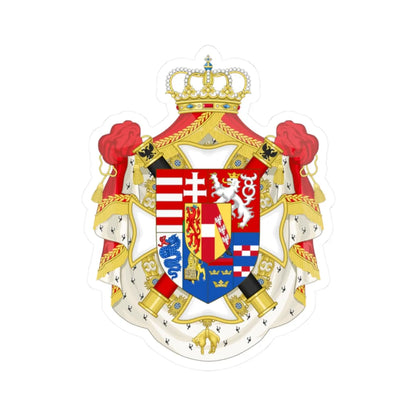 Coat of Arms of Archduke Albrecht Duke of Teschen (Austria) (Coat of Arms) STICKER Vinyl Kiss-Cut Decal 2 Inch White - The Sticker Space