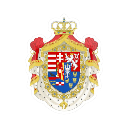 Coat of Arms of Archduke Franz Ferdinand of Austria (Austria) (Coat of Arms) STICKER Vinyl Kiss-Cut Decal 2 Inch White - The Sticker Space