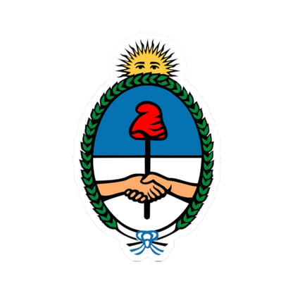 Coat of arms of Argentina 2 (Argentina) (Coat of Arms) STICKER Vinyl Kiss-Cut Decal 2 Inch White - The Sticker Space