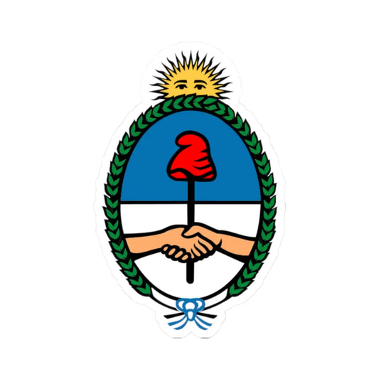 Coat of arms of Argentina 2 (Argentina) (Coat of Arms) STICKER Vinyl Kiss-Cut Decal 2 Inch White - The Sticker Space