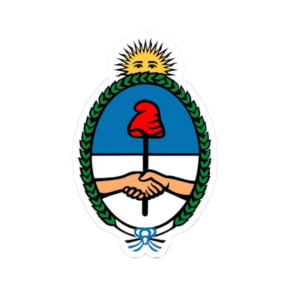 Coat of arms of Argentina 2 (Argentina) (Coat of Arms) STICKER Vinyl Kiss-Cut Decal 3 Inch White - The Sticker Space