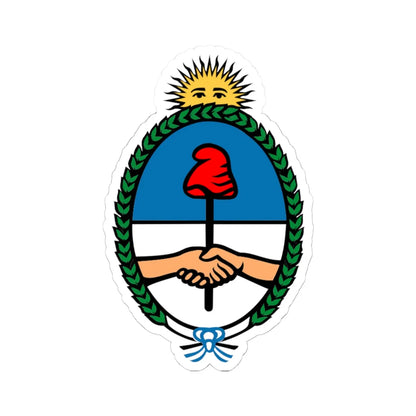 Coat of arms of Argentina 2 (Argentina) (Coat of Arms) STICKER Vinyl Kiss-Cut Decal 6 Inch White - The Sticker Space