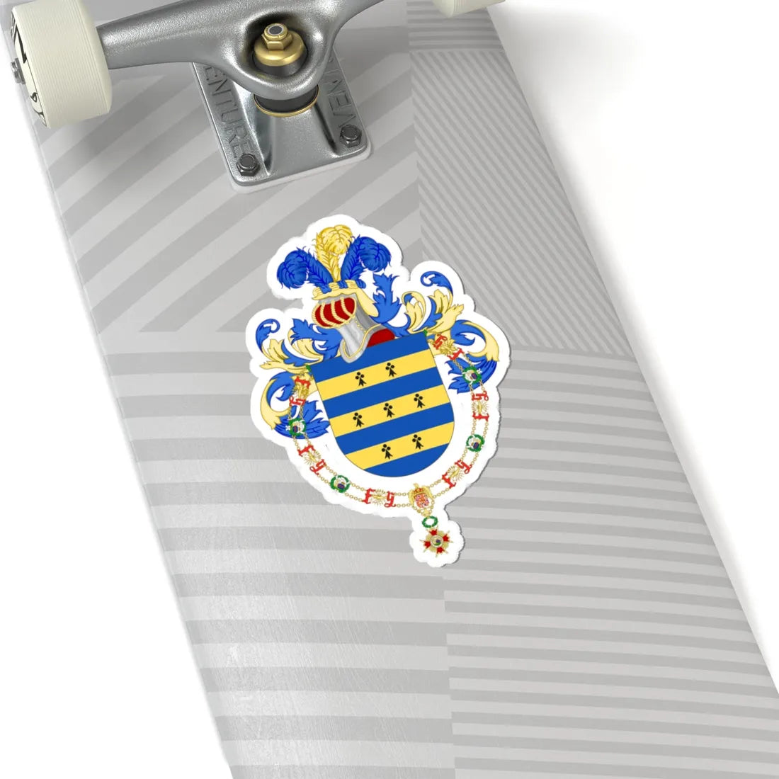 Coat of Arms of Argentine Ambassador Carlos de Estrada Acha Order of Isabella the Catholic (Argentina) (Coat of Arms) STICKER Vinyl Kiss-Cut Decal - The Sticker Space