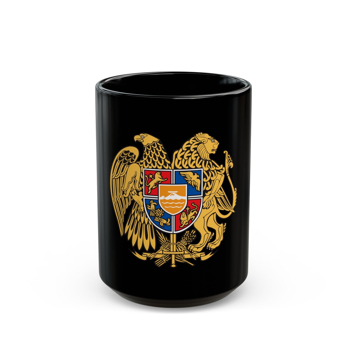 Coat of arms of Armenia - Black Coffee Mug-15oz-The Sticker Space