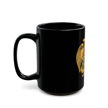 Coat of arms of Armenia - Black Coffee Mug-The Sticker Space