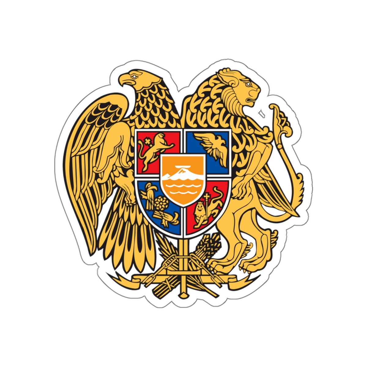 Coat of arms of Armenia STICKER Vinyl Die-Cut Decal-White-The Sticker Space