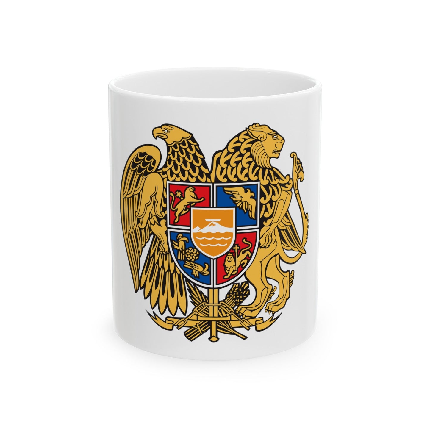 Coat of arms of Armenia - White Coffee Mug-11oz-The Sticker Space