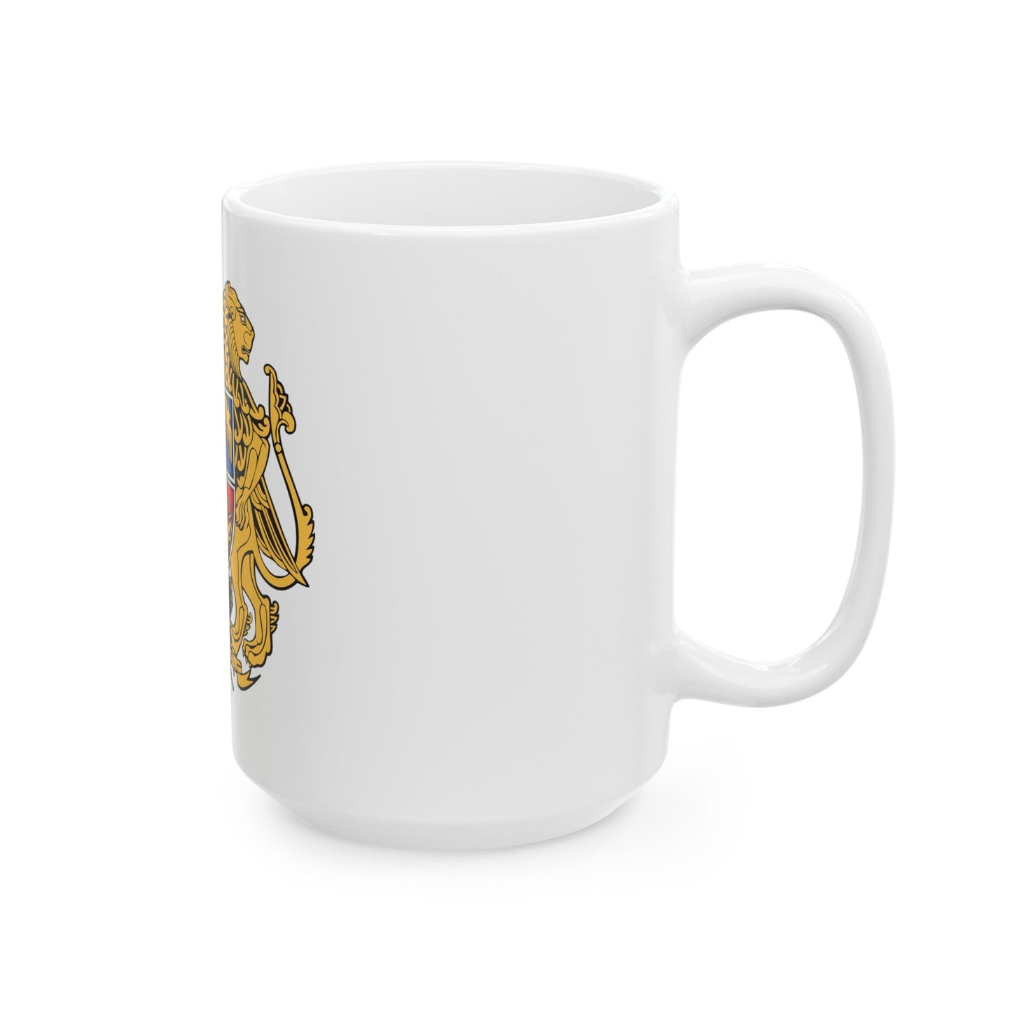 Coat of arms of Armenia - White Coffee Mug-The Sticker Space