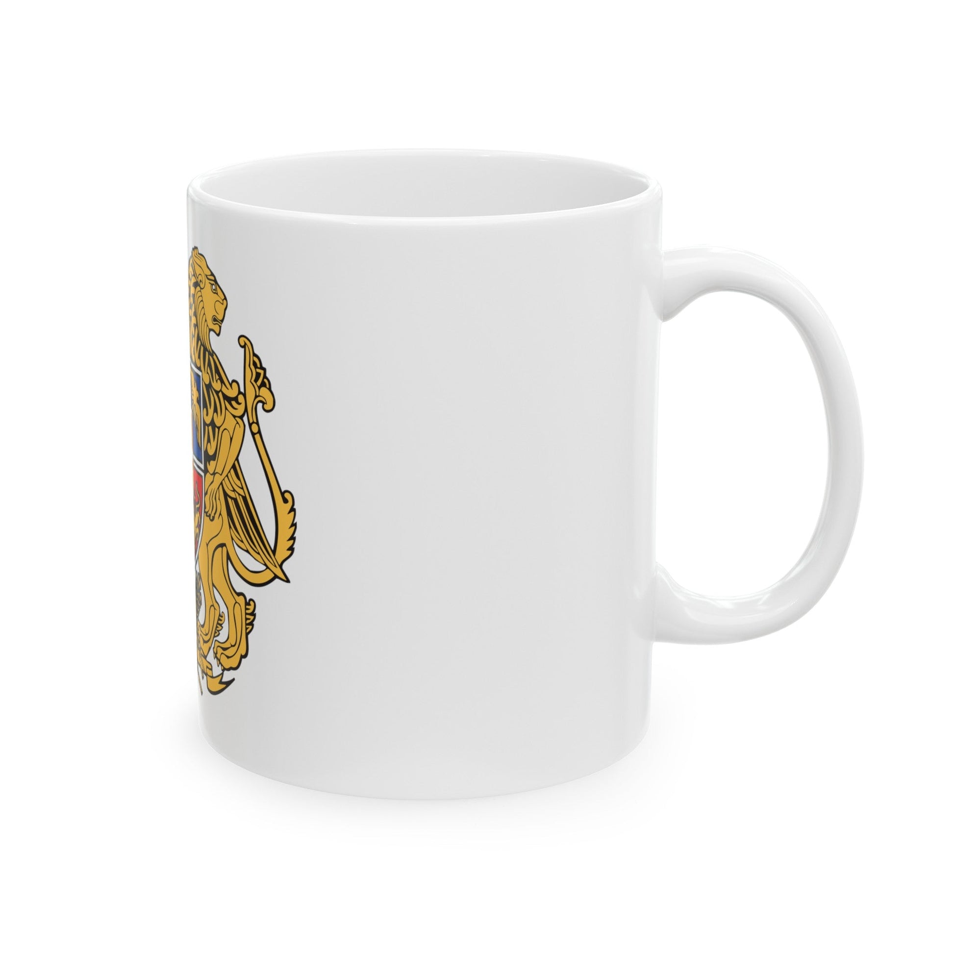 Coat of arms of Armenia - White Coffee Mug-The Sticker Space