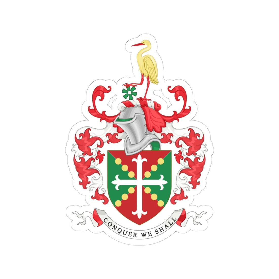 Coat of Arms of Arnold House School (England) (Coat of Arms) STICKER Vinyl Kiss-Cut Decal 4 Inch White - The Sticker Space
