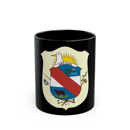 Coat of Arms of Artigas Department, Uruguay - Black Coffee Mug-11oz-The Sticker Space