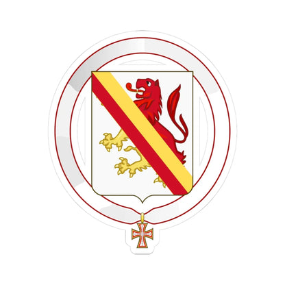 Coat of Arms of Arturo Alessandri Order of the Dannebrog (Denmark) (Coat of Arms) STICKER Vinyl Kiss-Cut Decal 3 Inch White - The Sticker Space