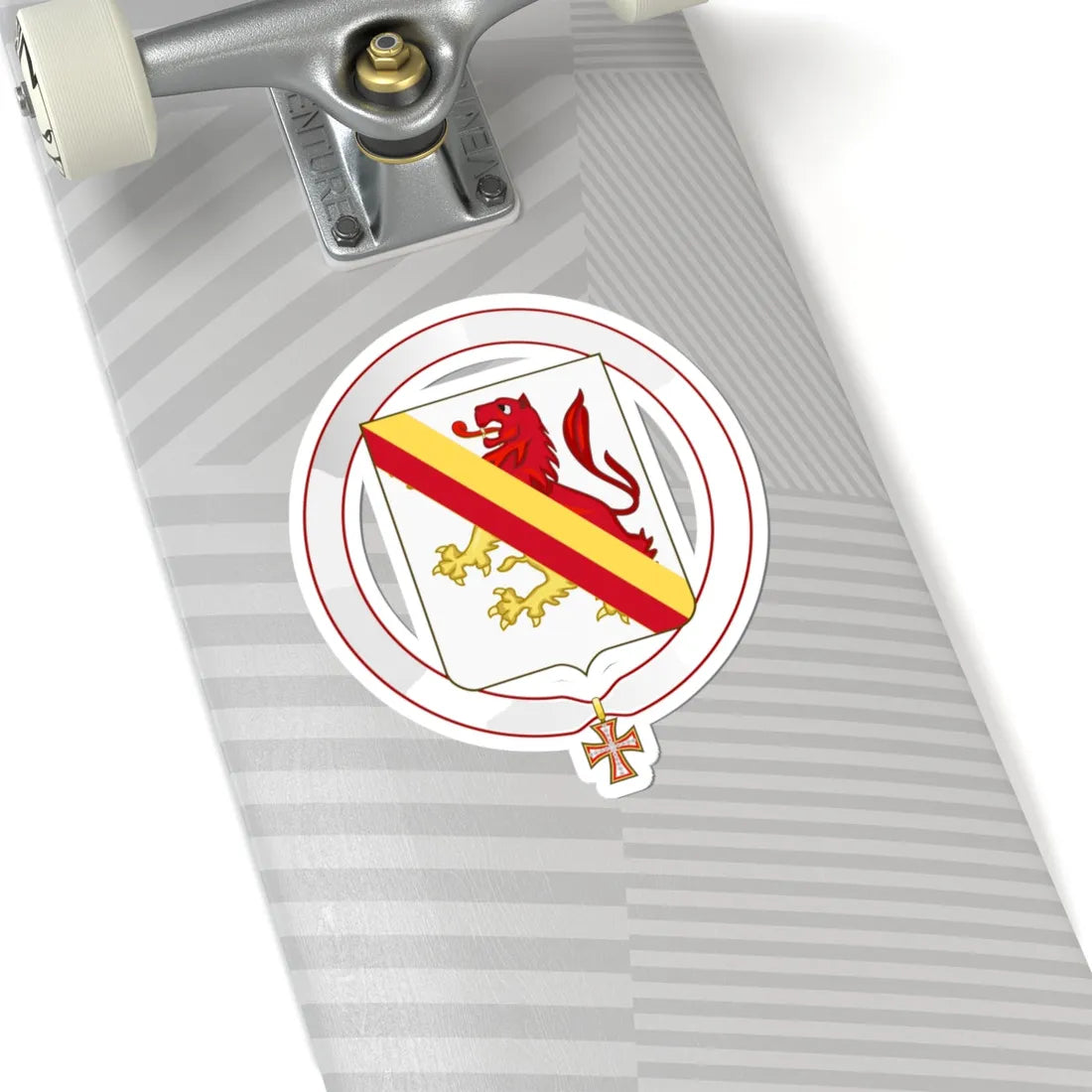 Coat of Arms of Arturo Alessandri Order of the Dannebrog (Denmark) (Coat of Arms) STICKER Vinyl Kiss-Cut Decal - The Sticker Space