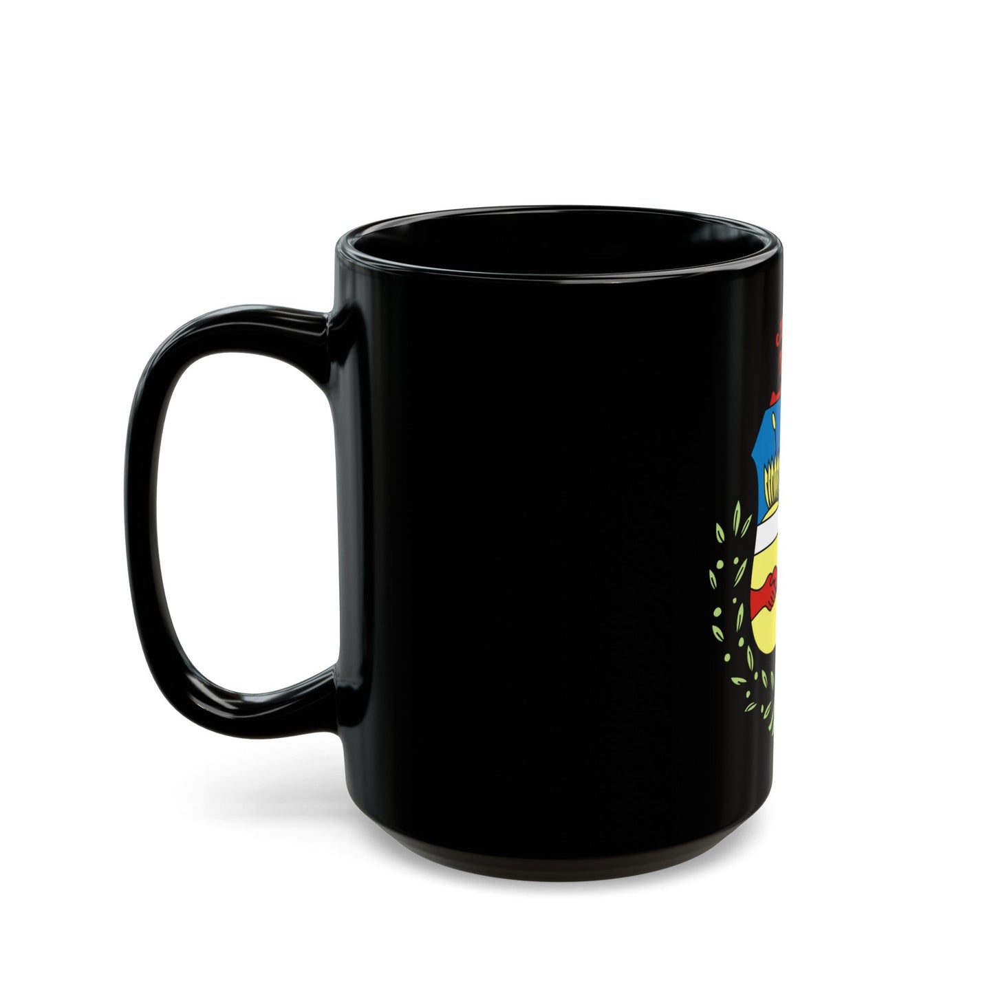 Coat of arms of Aruba - Black Coffee Mug-The Sticker Space