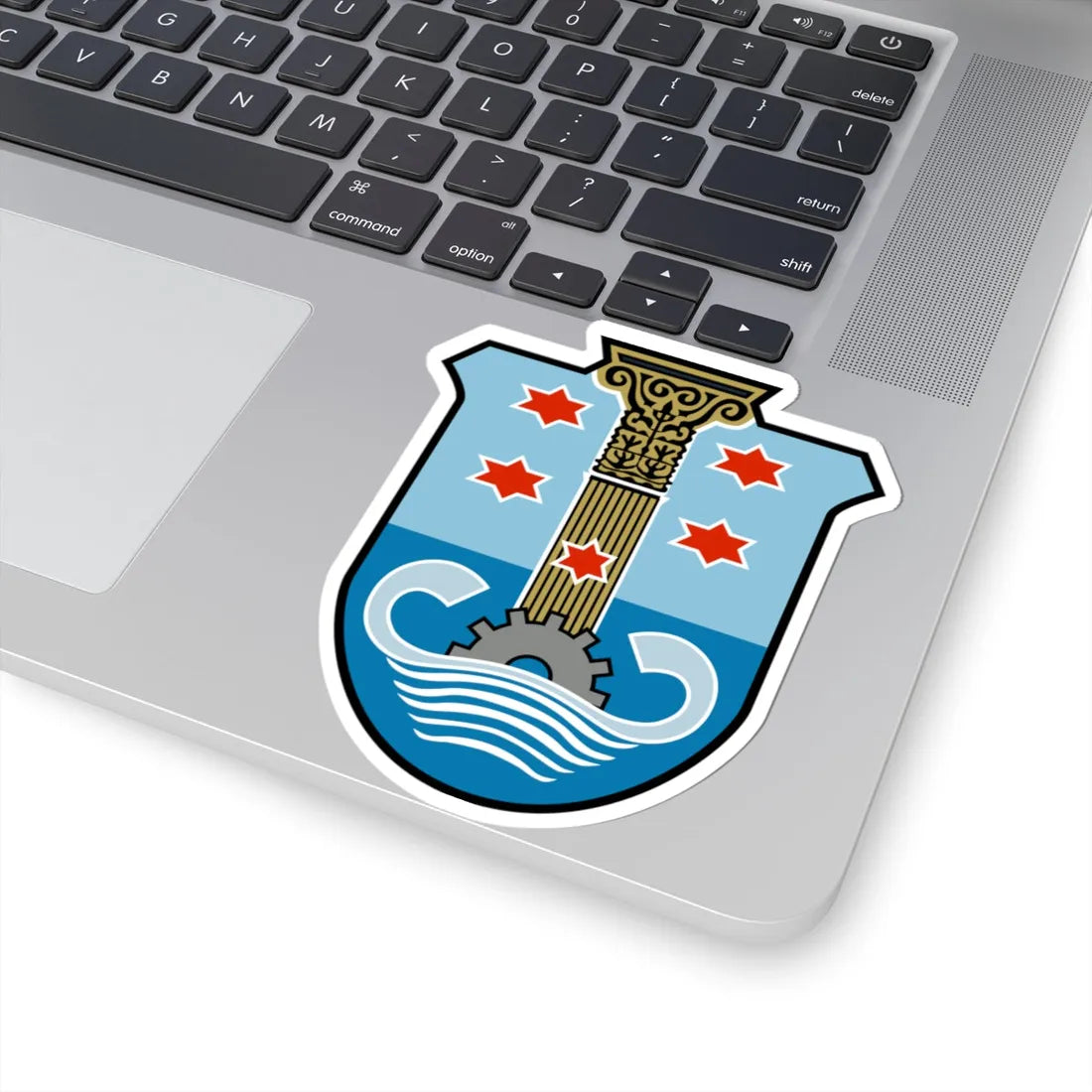 Coat of arms of Ashqelon (Israel) (Coat of Arms) STICKER Vinyl Kiss-Cut Decal - The Sticker Space