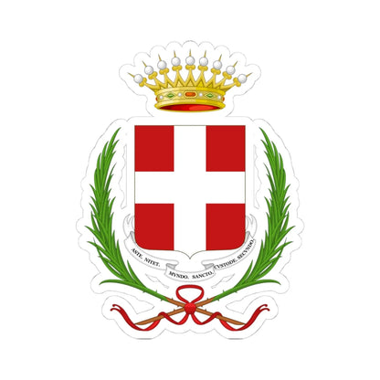 Coat of arms of Asti (Italy) (Coat of Arms) STICKER Vinyl Kiss-Cut Decal 4 Inch White - The Sticker Space
