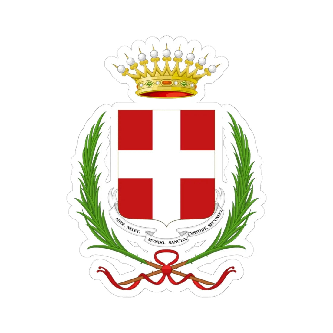 Coat of arms of Asti (Italy) (Coat of Arms) STICKER Vinyl Kiss-Cut Decal - The Sticker Space