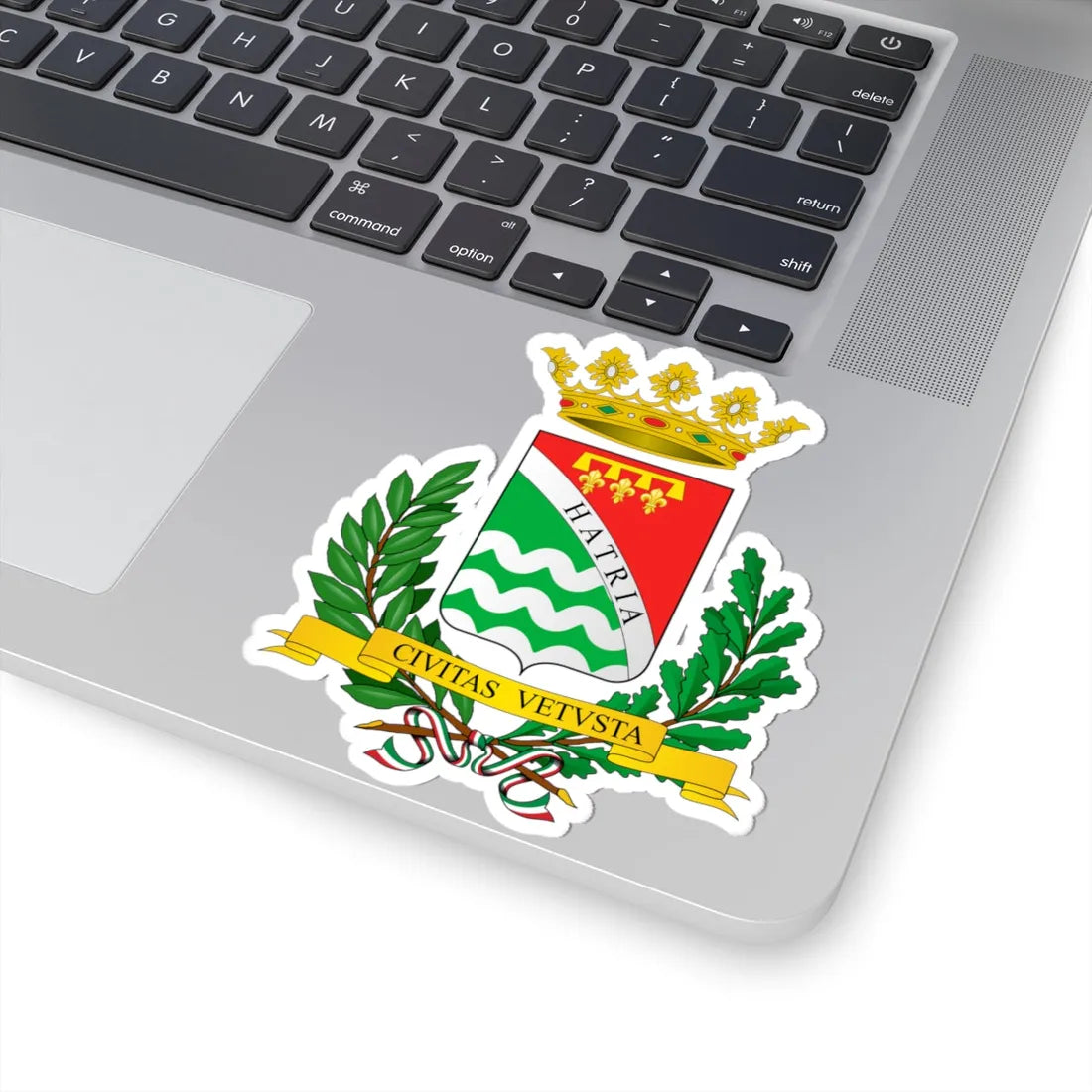 Coat of Arms of Atri (Italy) (Coat of Arms) STICKER Vinyl Kiss-Cut Decal - The Sticker Space