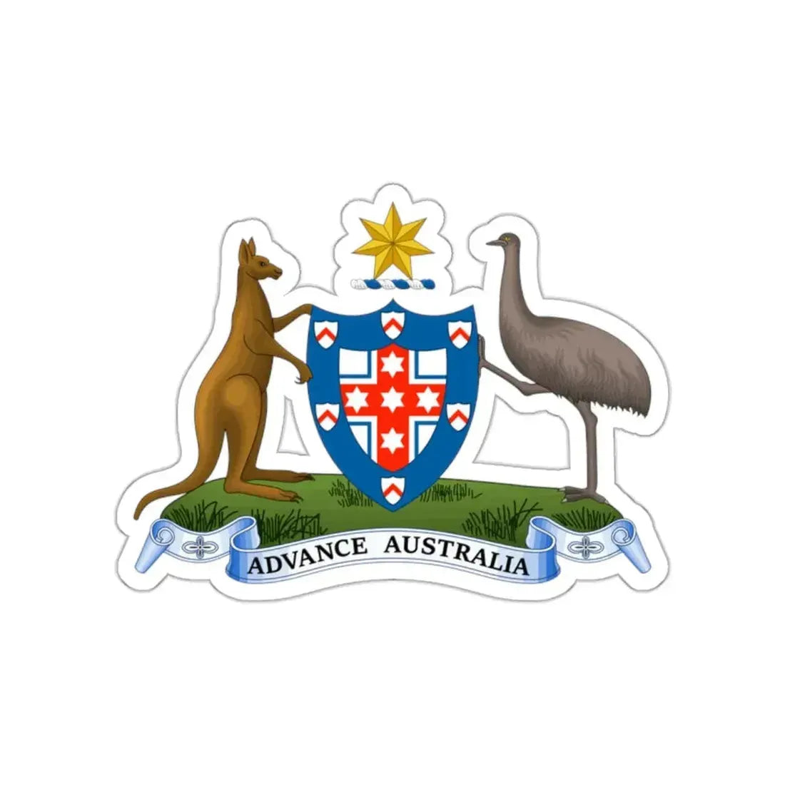 Coat of arms of Australia (1908–1912) STICKER Vinyl Die-Cut Decal 2 Inch - The Sticker Space