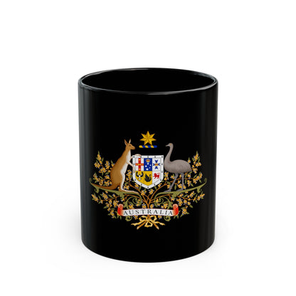 Coat of Arms of Australia - Black Coffee Mug-11oz-The Sticker Space