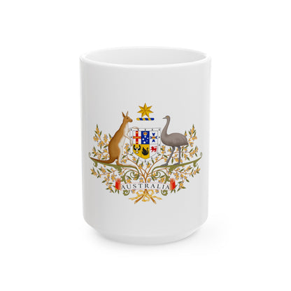 Coat of Arms of Australia - White Coffee Mug-15oz-The Sticker Space