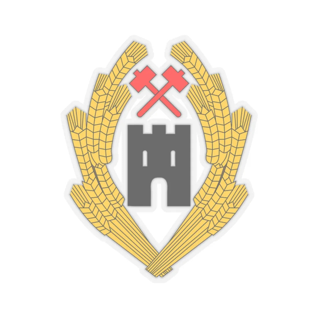Coat of Arms of Austria 1918 - STICKER Vinyl Kiss-Cut Decal 2 Inch Transparent - The Sticker Space