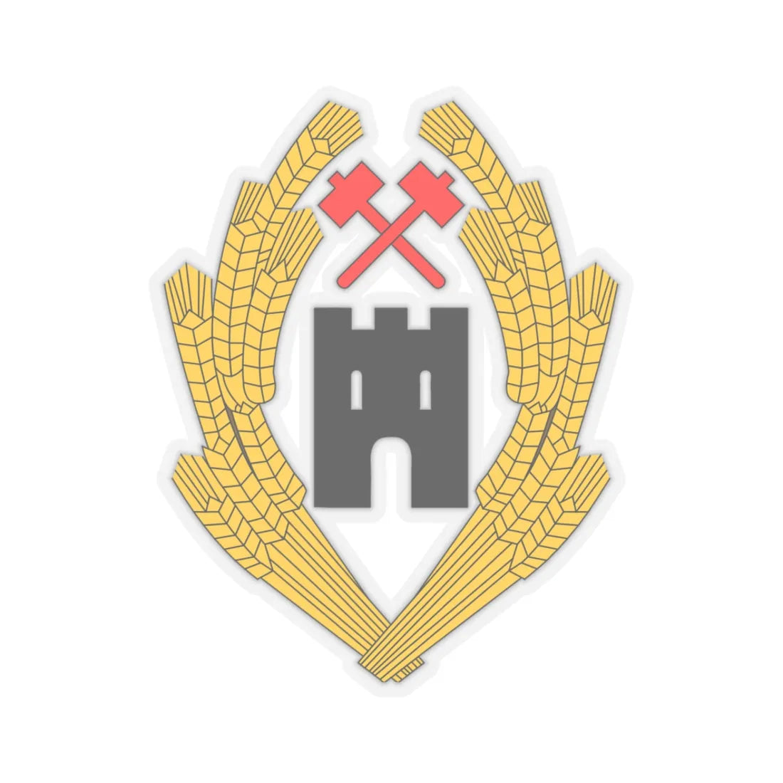 Coat of Arms of Austria 1918 - STICKER Vinyl Kiss-Cut Decal 3 Inch Transparent - The Sticker Space