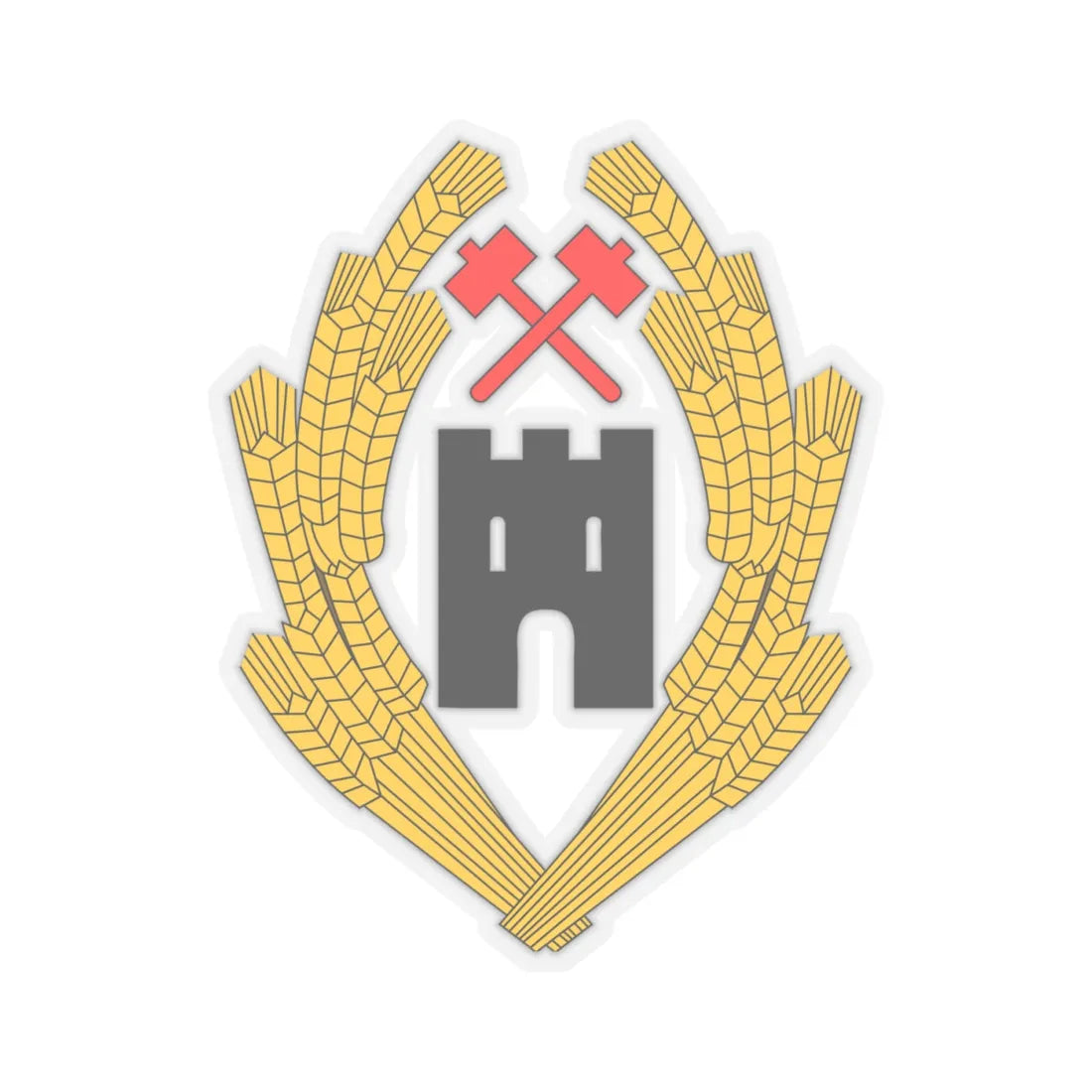 Coat of Arms of Austria 1918 - STICKER Vinyl Kiss-Cut Decal 4 Inch Transparent - The Sticker Space